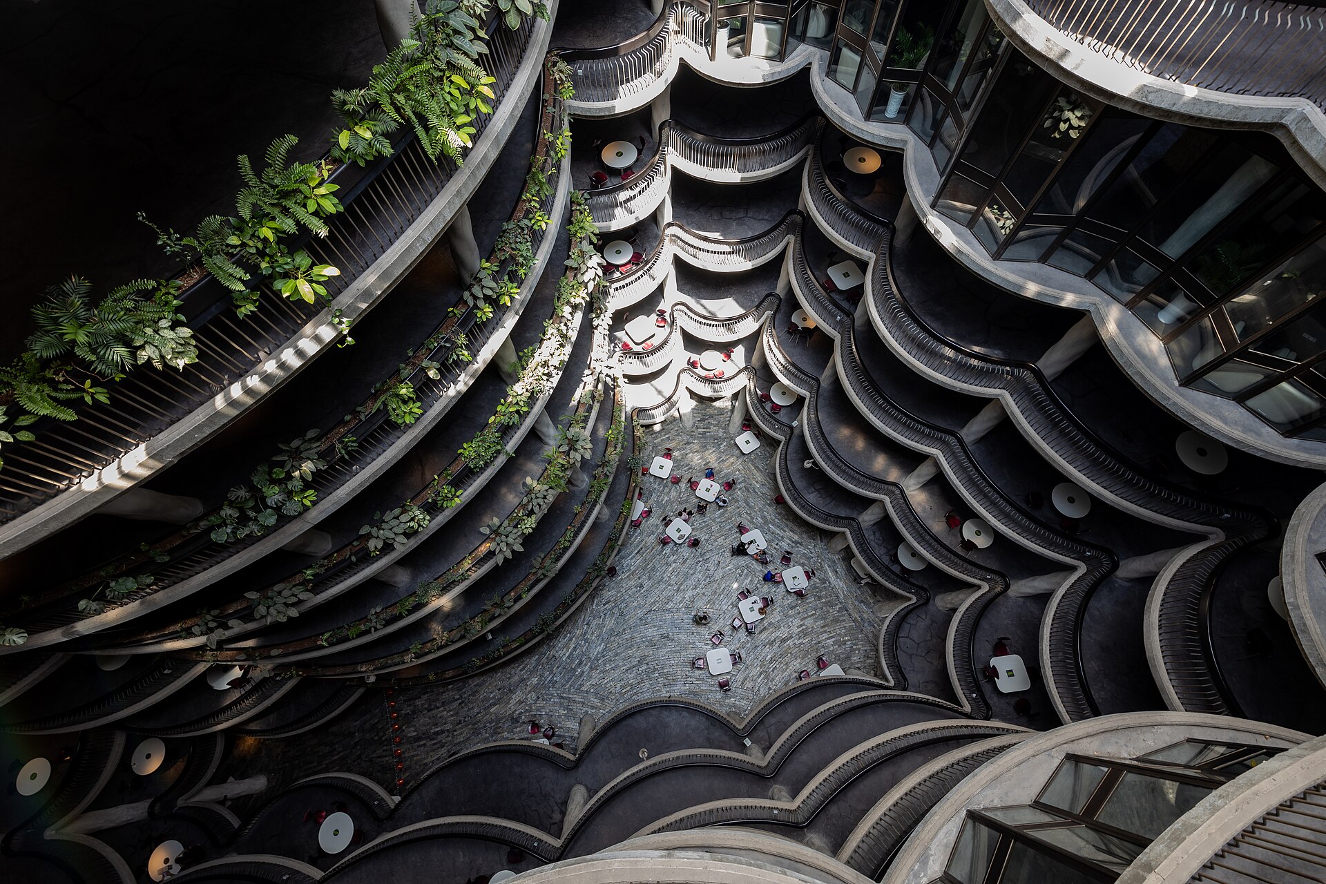 Inside The Hive atrium, Nanyang Technological University, Singapore